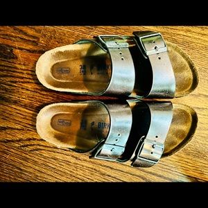 Gun metal Birkenstocks